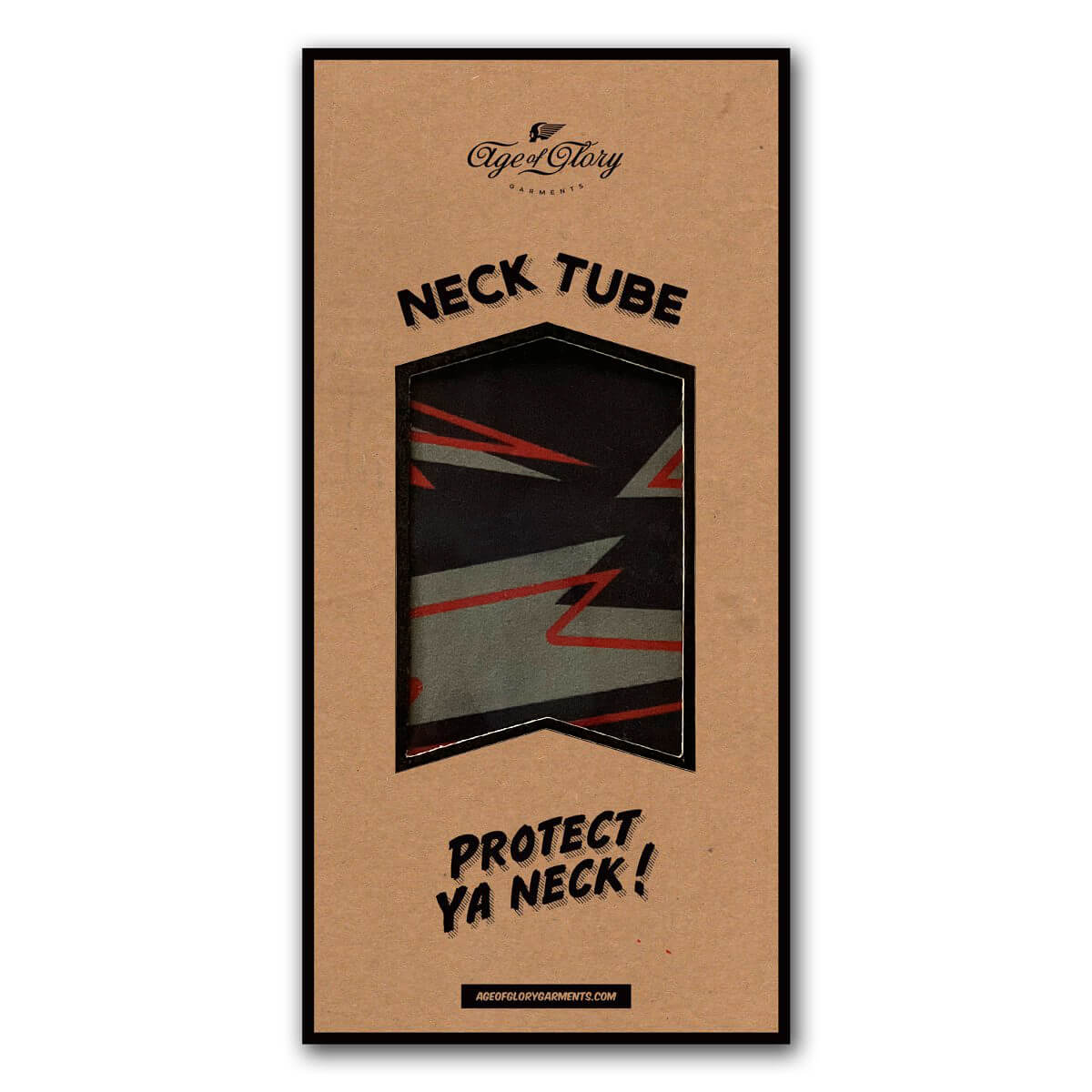 ネックチューブ(冬用・裏地フリース) ボルト ダークグリーン/ゴールド/レッド