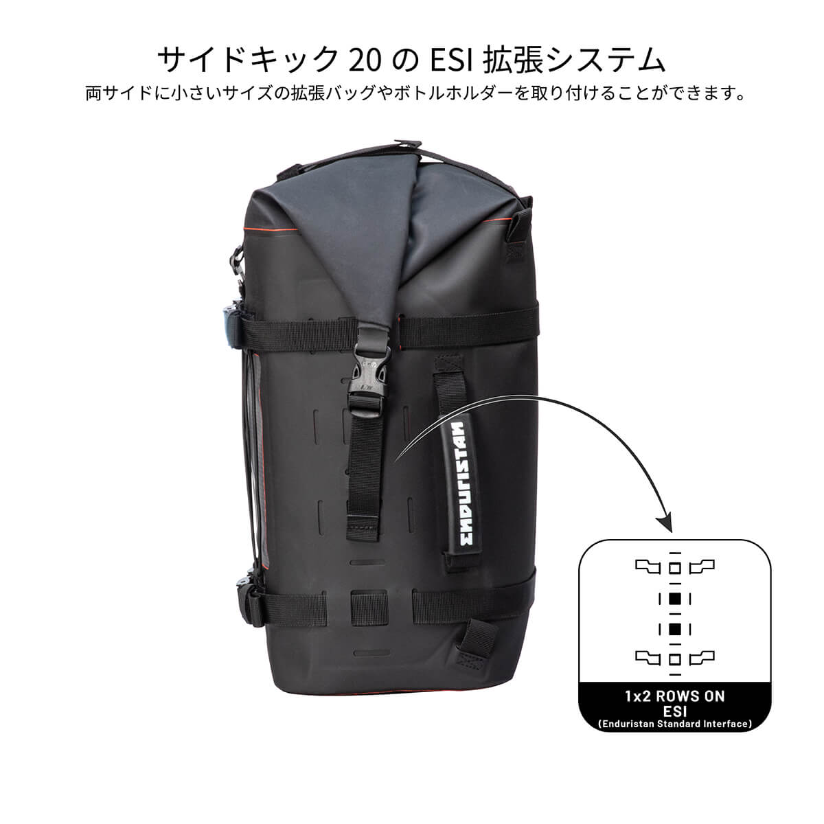 【防水】サイドキック 20 ”背負える”拡張バッグ