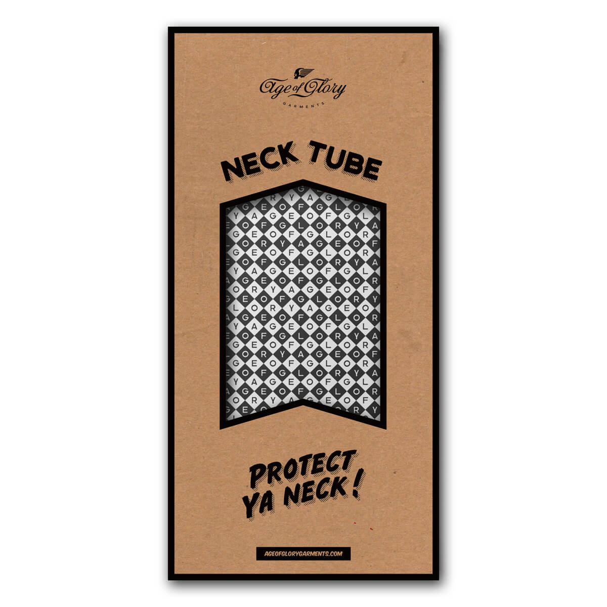 Diamond Neck Tube Black/White