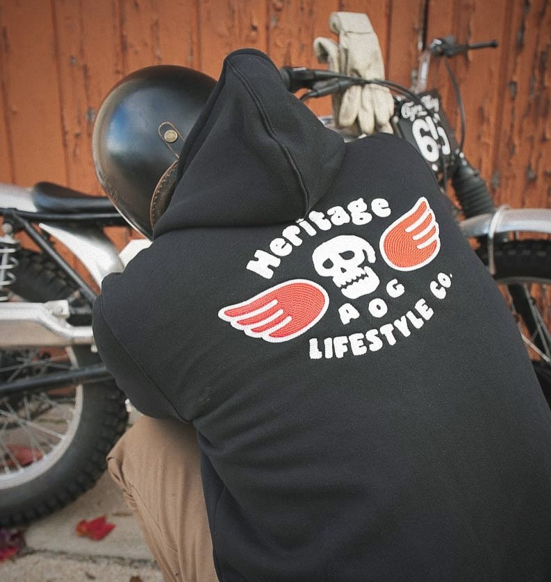 ジェニュイン ジッパー フーディ ブラック