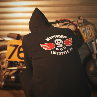 ジェニュイン ジッパー フーディ ブラック