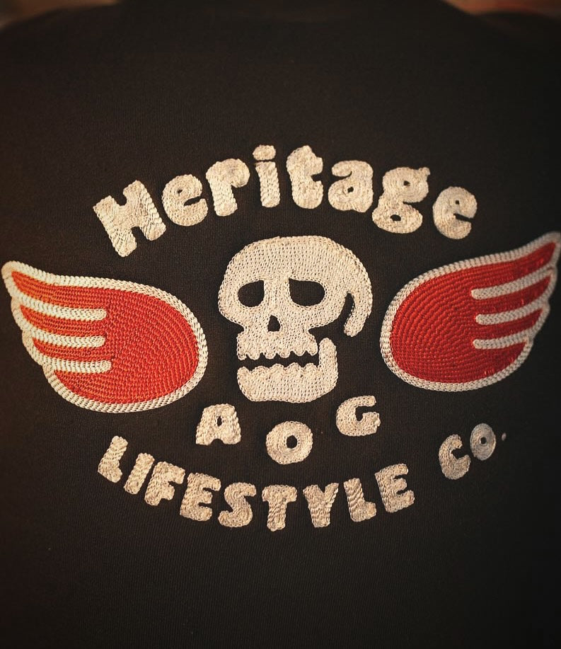 ジェニュイン ジッパー フーディ ブラック