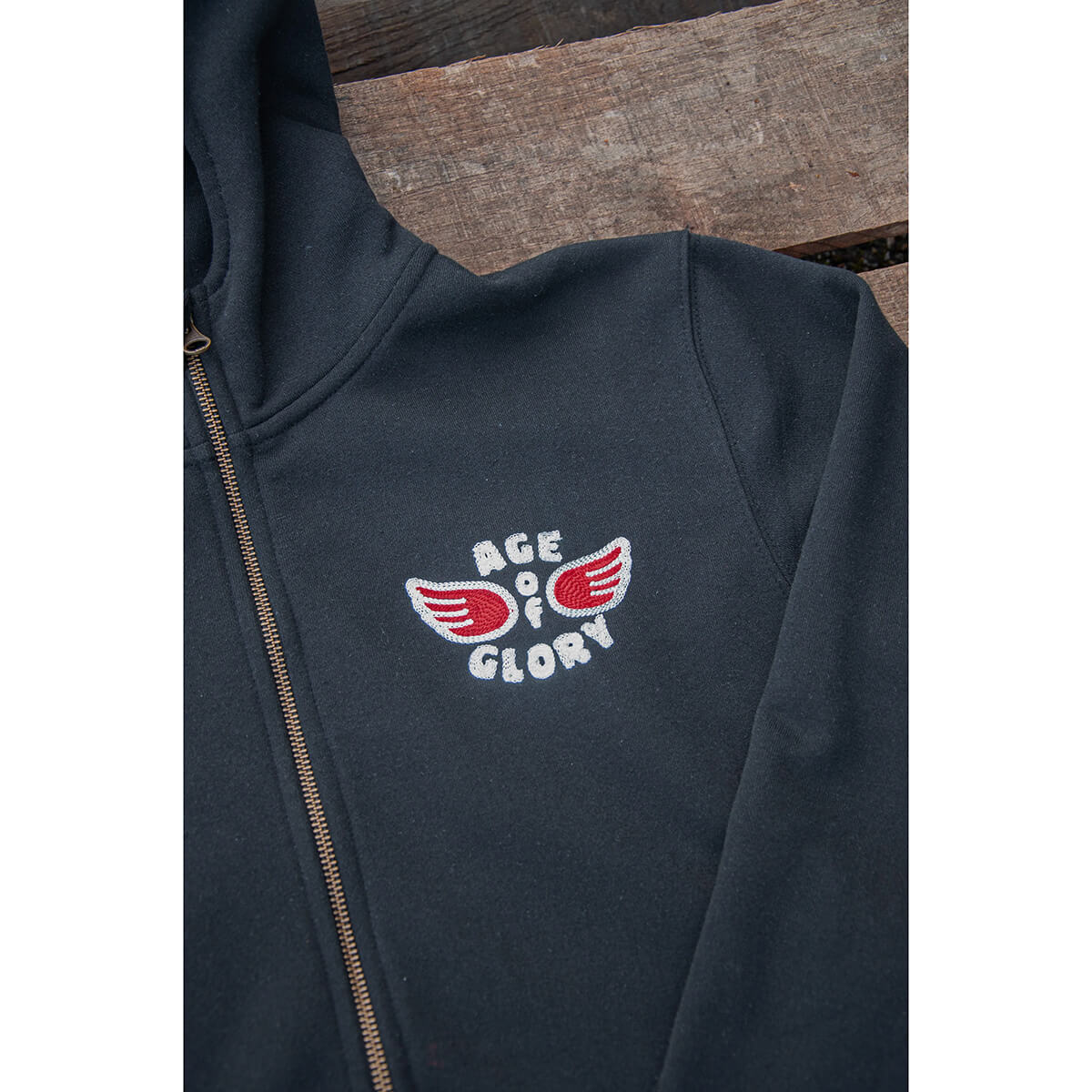 Genuine Zip Hoodie Black