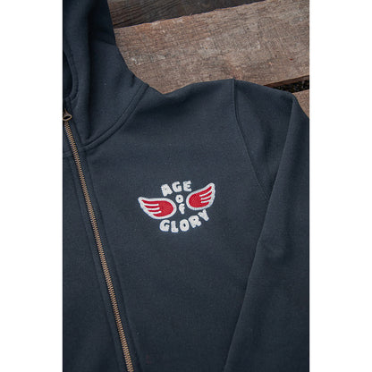 Genuine Zip Hoodie Black