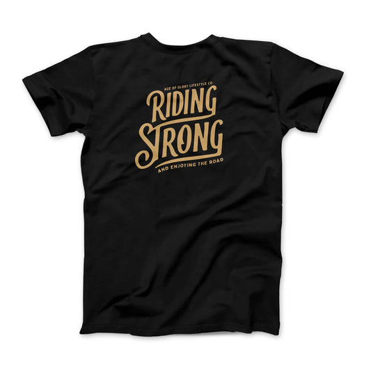Riding Strong Tee Washed Black