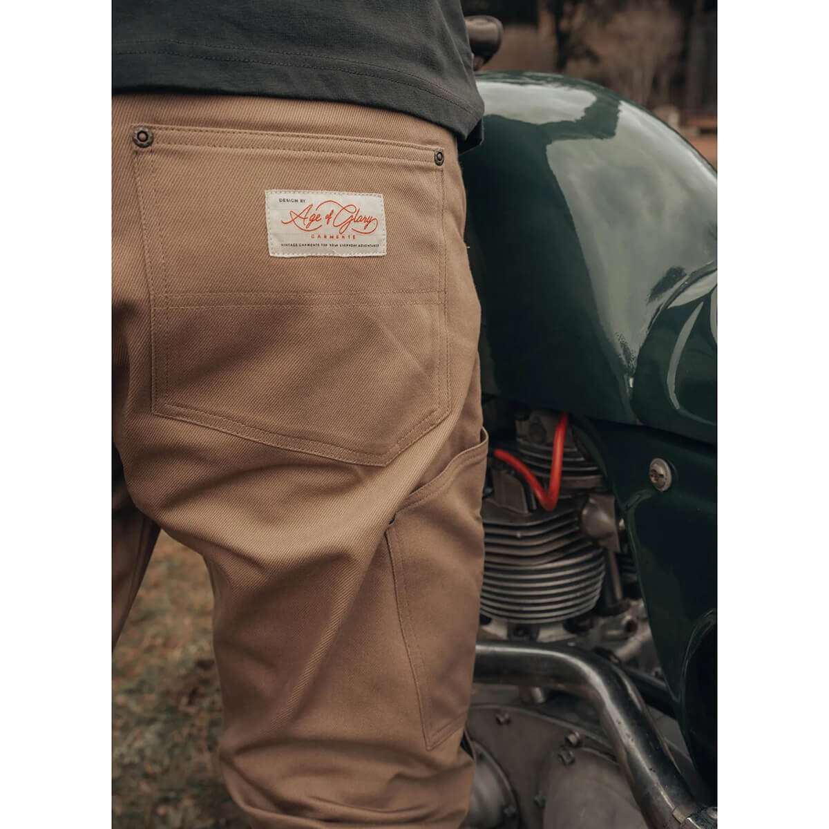 試着無料】エイジオブグローリー サービス - バイク ダブルニー パンツ