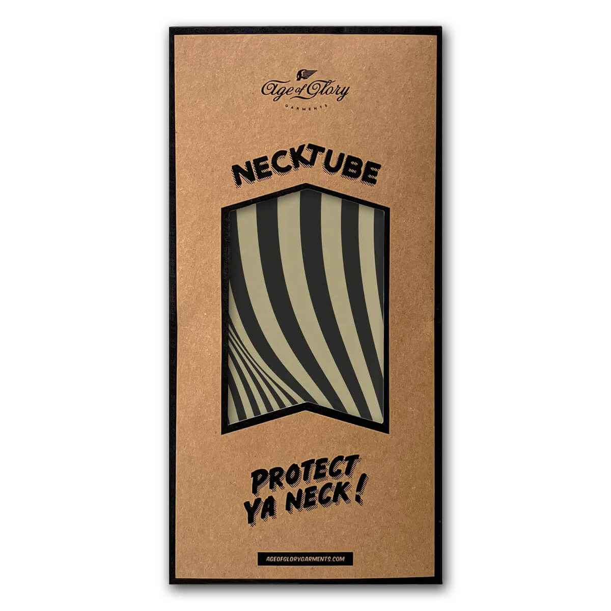 ネックチューブ ストライプ フラグ ブラック/ゴールド
