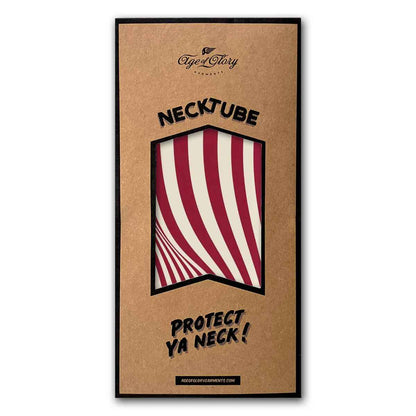 ネックチューブ ストライプ フラグ バニラ/レッド