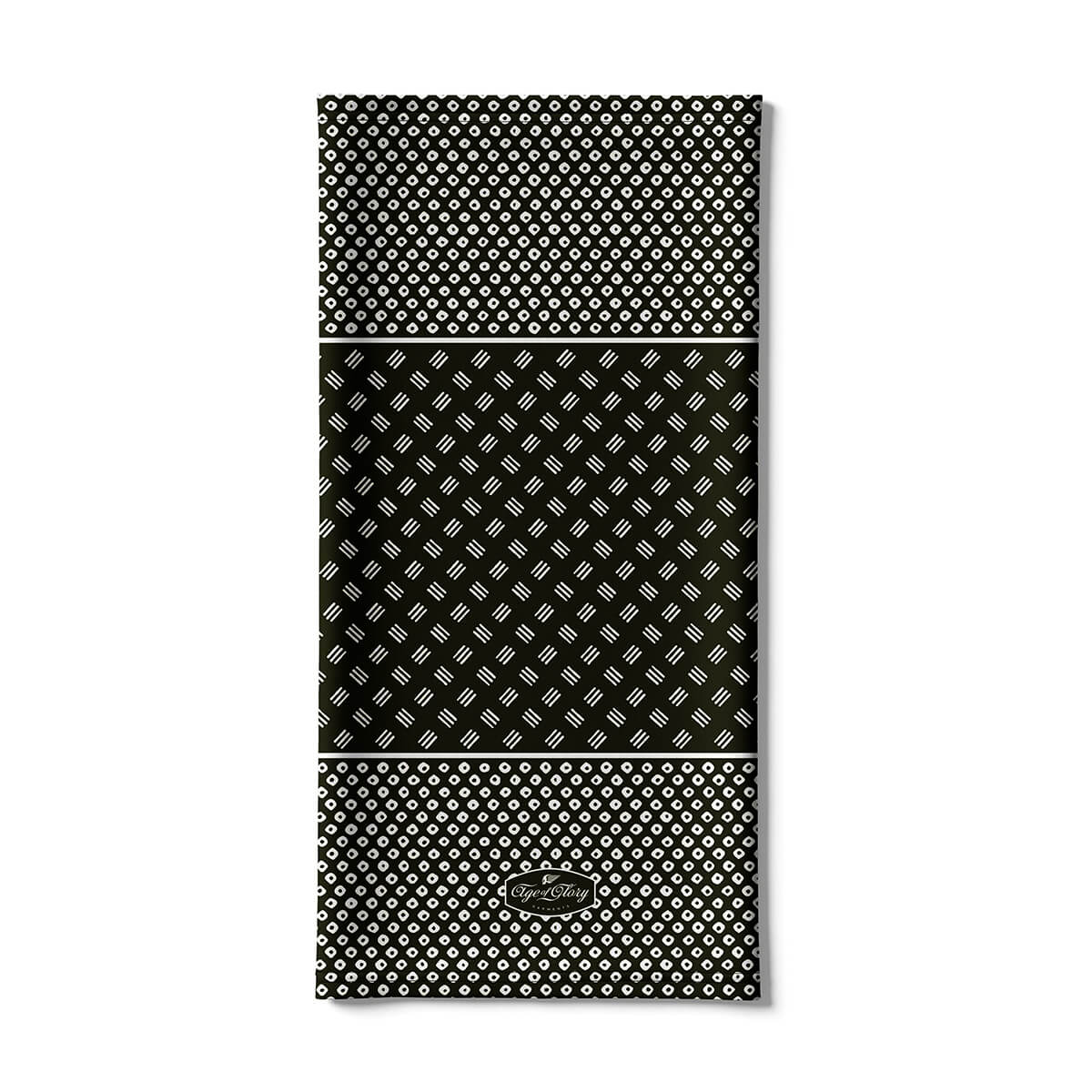 ネックチューブ（冬用・裏地フリース） カノコ グリーン/ホワイト