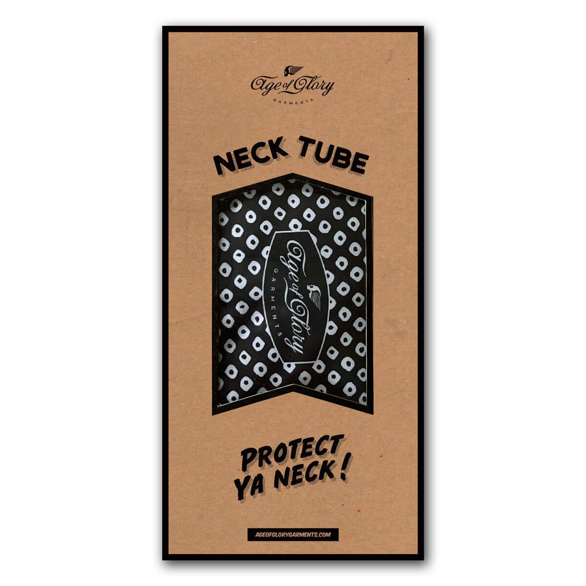 ネックチューブ（冬用・裏地フリース） カノコ グリーン/ホワイト