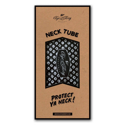 ネックチューブ（冬用・裏地フリース） カノコ グリーン/ホワイト