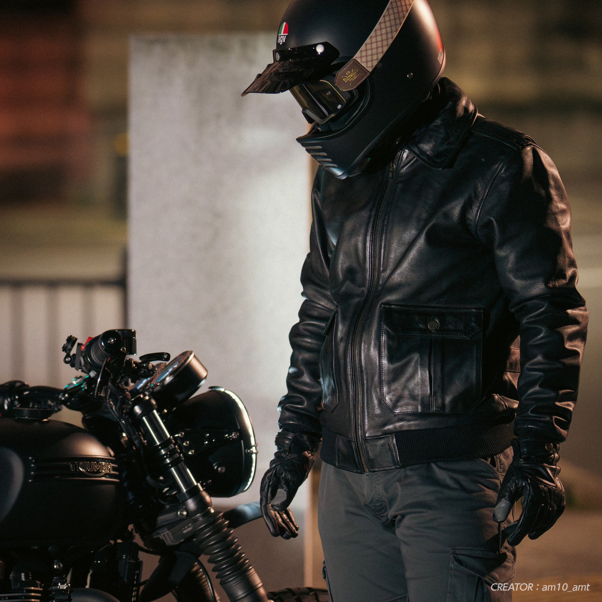 試着無料】エイジオブグローリー コックピット ブラック - バイク用