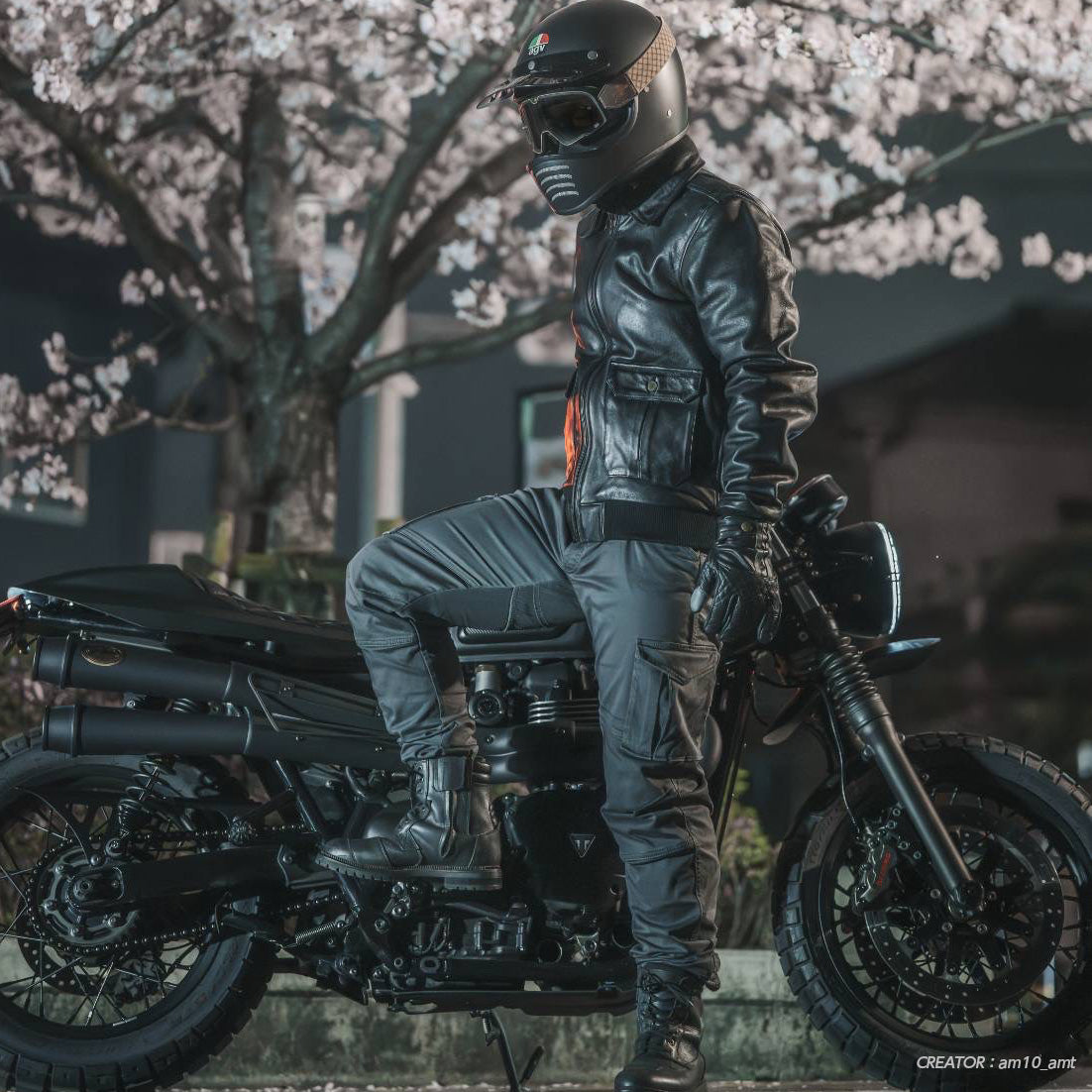 試着無料】エイジオブグローリー コックピット ブラック - バイク用