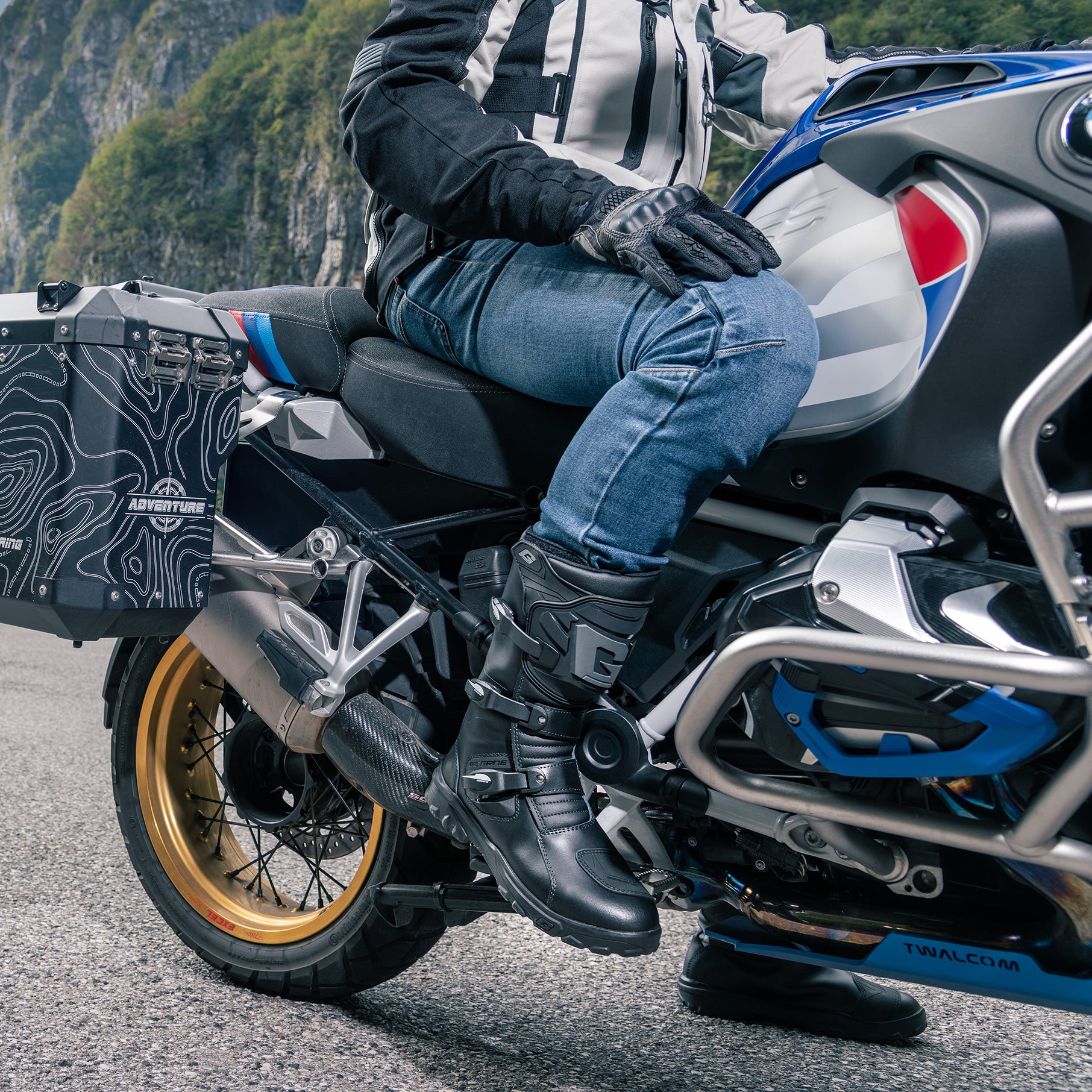 試着無料】ガエルネ Gアドベンチャー - バイク ブーツ アドベンチャー