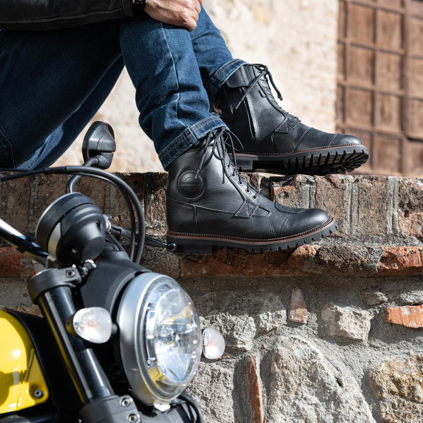 G 防水バイク用ブーツ 黒 試着無料】ガエルネ【防水】Gストーン ゴアテックス - 防水 バイク