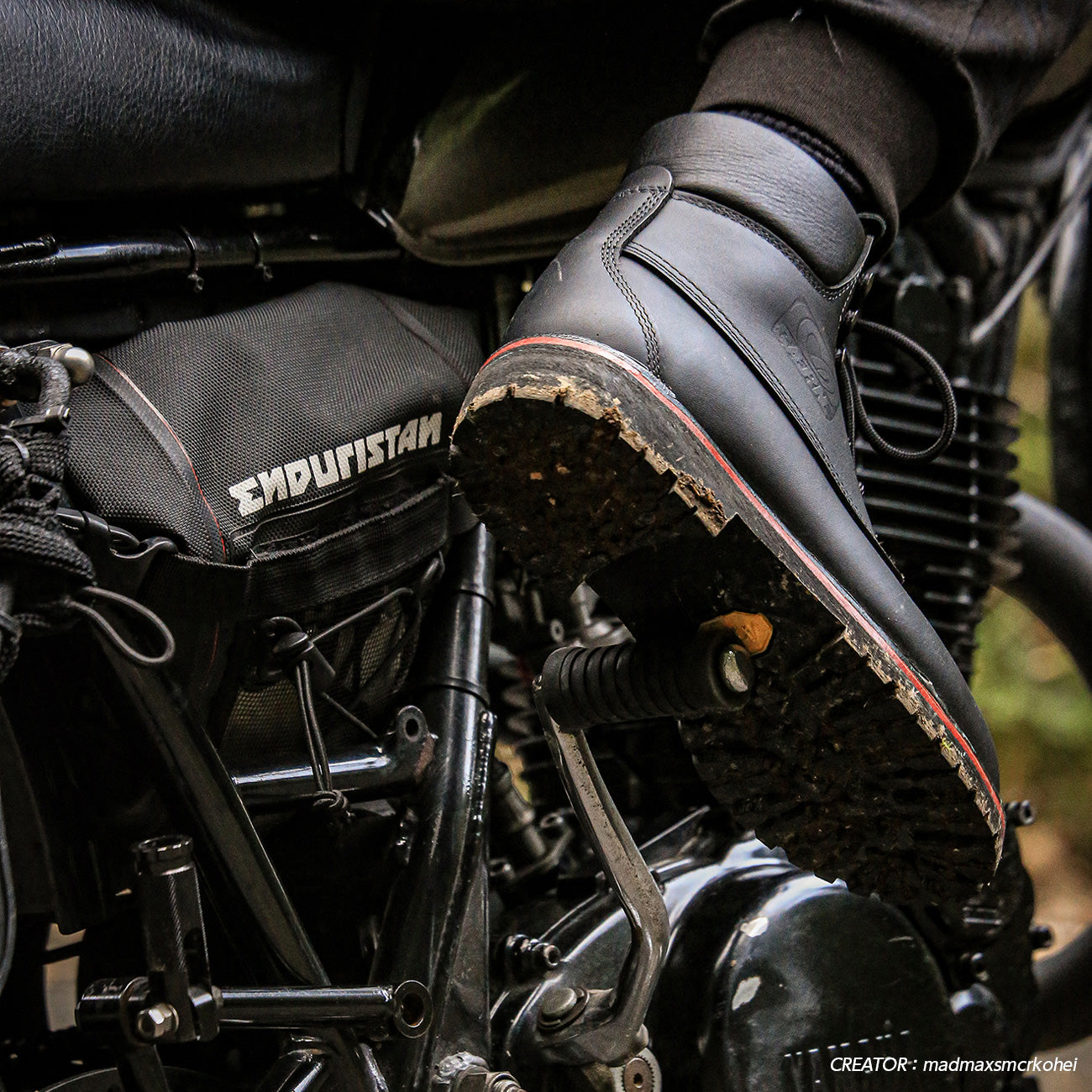 試着無料】ガエルネ ナンバー145 - バイク ブーツ 本革 ツーリング