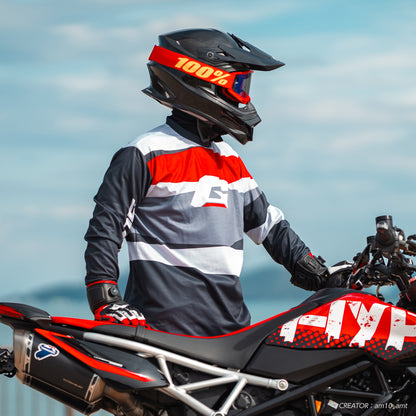 GE.60 モトジャージ レッド/グレー/ブラック