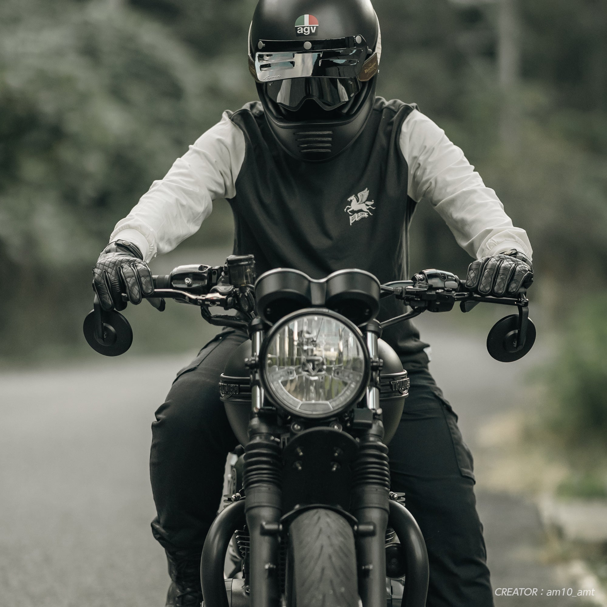 試着無料】エイジオブグローリー マイルズ - バイク レザー グローブ