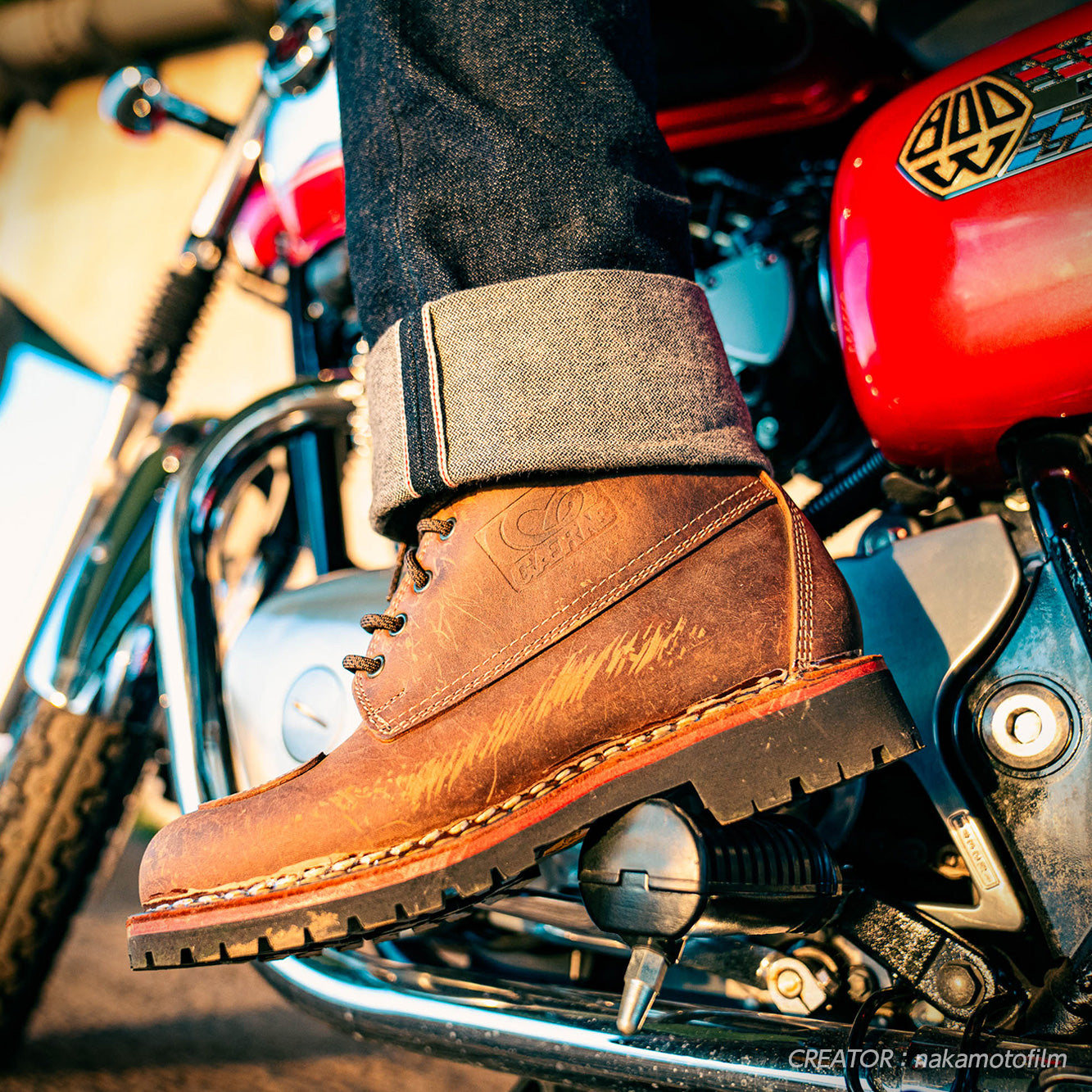 試着無料】ガエルネ ナンバー145 - バイク ブーツ ワークブーツ