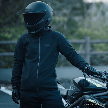 シールド フルジップ フーディ [CE規格AAA] ブラック