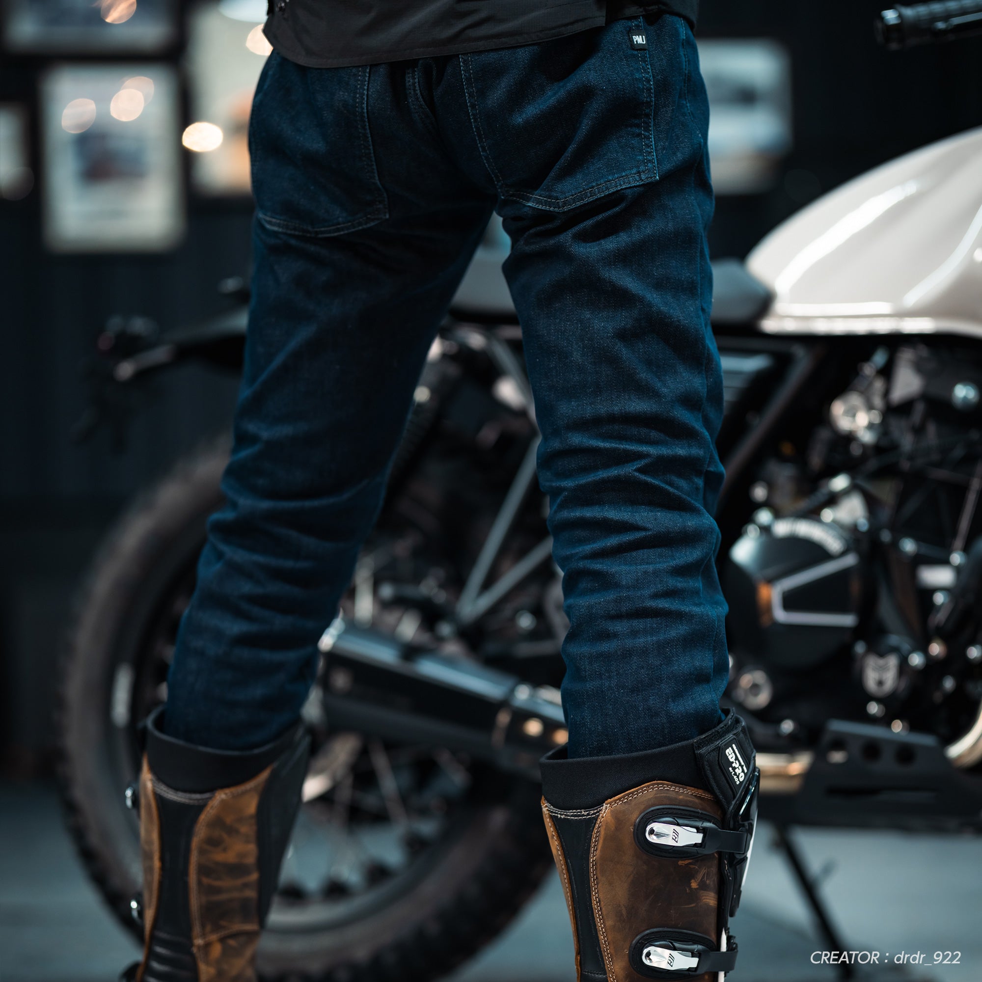 ■PMJ デニムパンツ ■ツアラー　ブルー■ciaokoma品 試着無料】PMJ ツアラー - バイク パンツ デニム カジュアルフィット