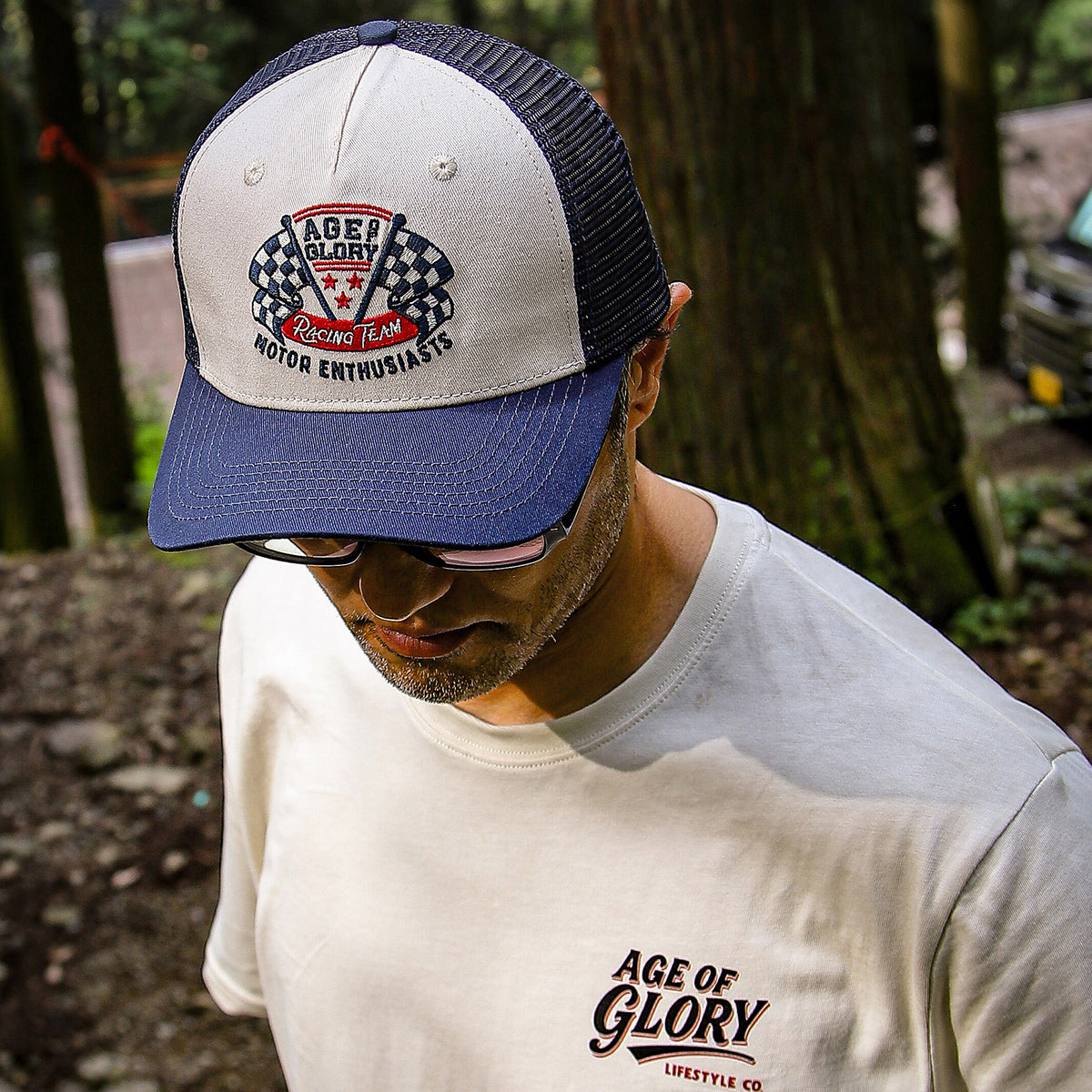 Team Tracker Cap Off-White/Navy