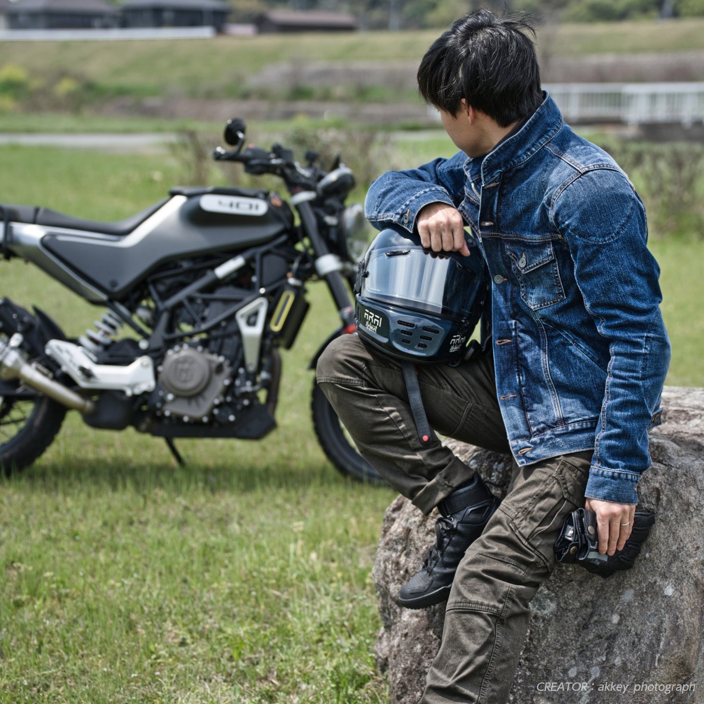 試着無料】PMJ ウエスト - バイク ジャケット デニム カジュアル