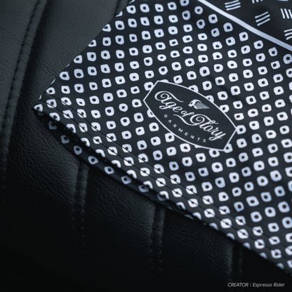 ネックチューブ（冬用・裏地フリース） カノコ グリーン/ホワイト